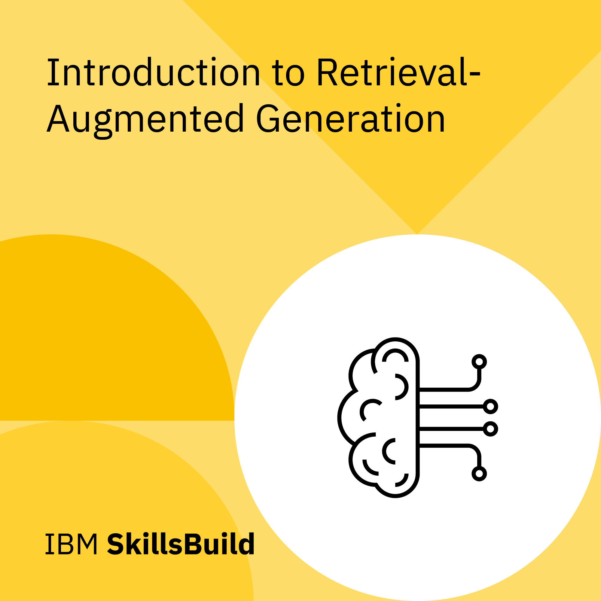 IBM SkillsBuild Kurs-Sticker: Introduction to Retrieval-Augmented Generation